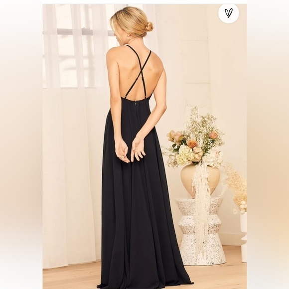 Lulu’s Mythical Kind of Love Black Maxi Dress Size Extra Small - Picture 2 of 9